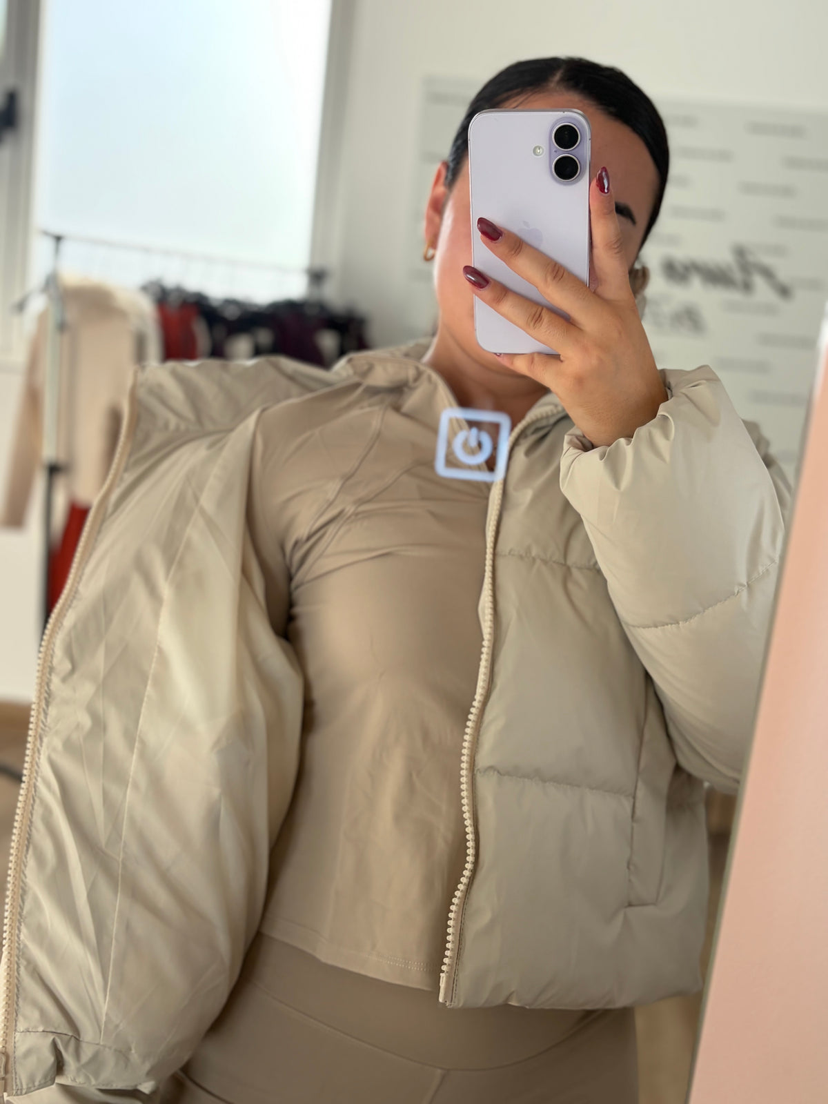 Chaquetón poly beige