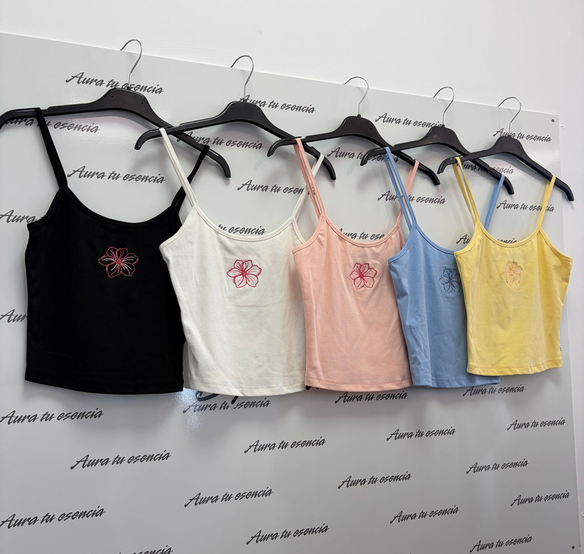 Camiseta Flor Tirantes