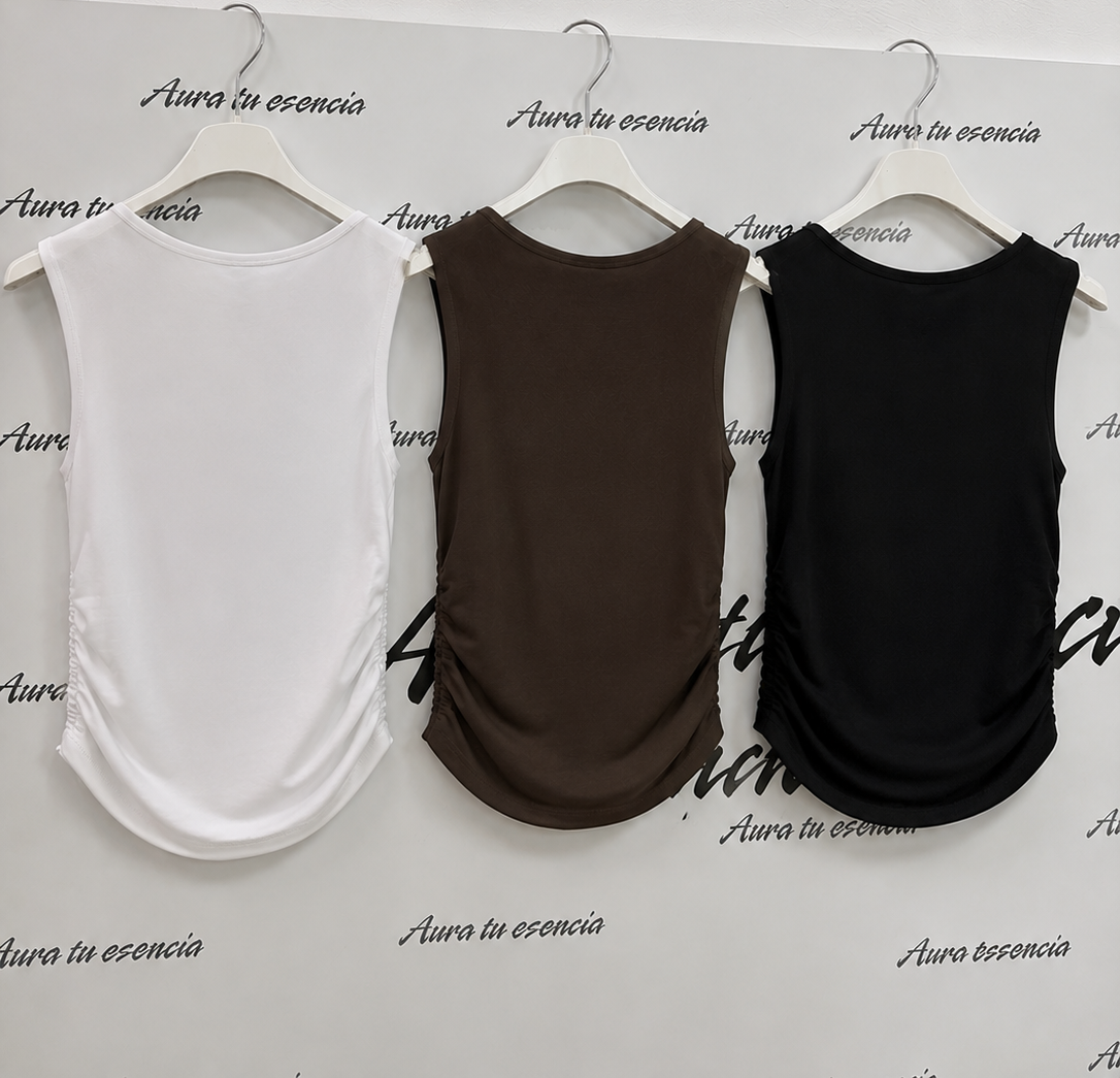 Camiseta/Top fruncido