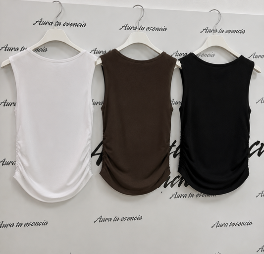 Camiseta/Top fruncido