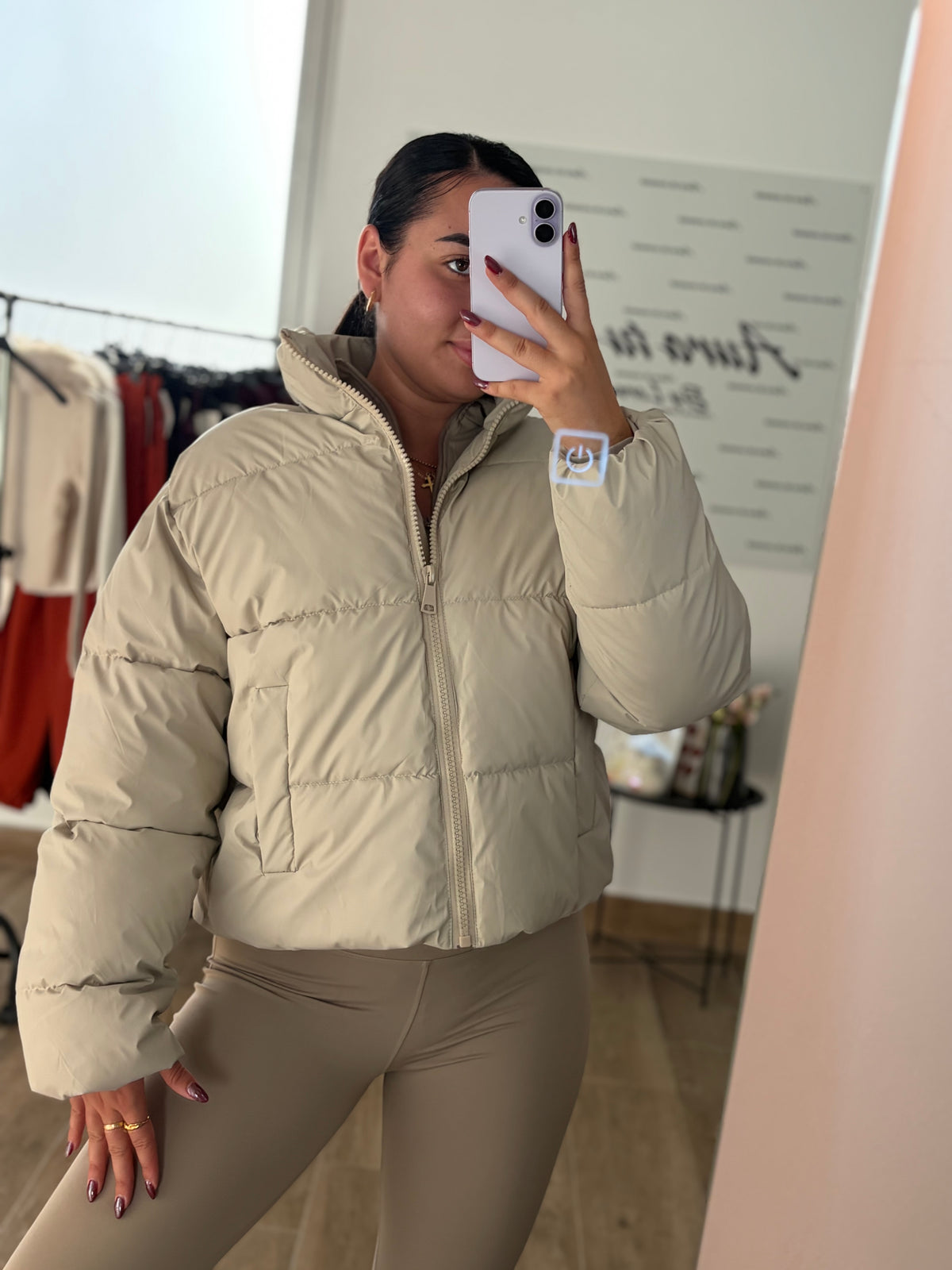 Chaquetón poly beige