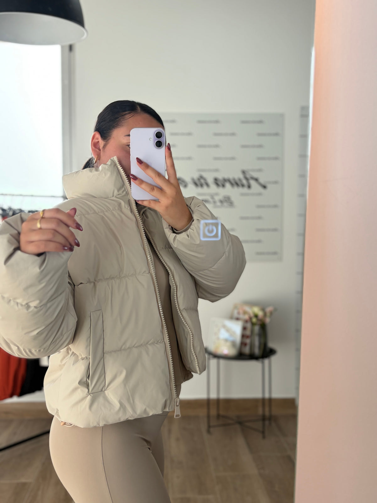 Chaquetón poly beige