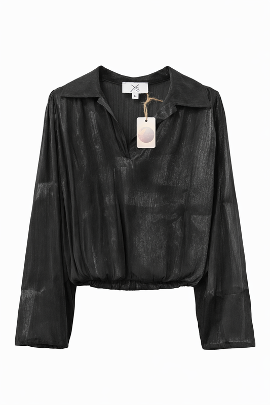 Blusa globo negra