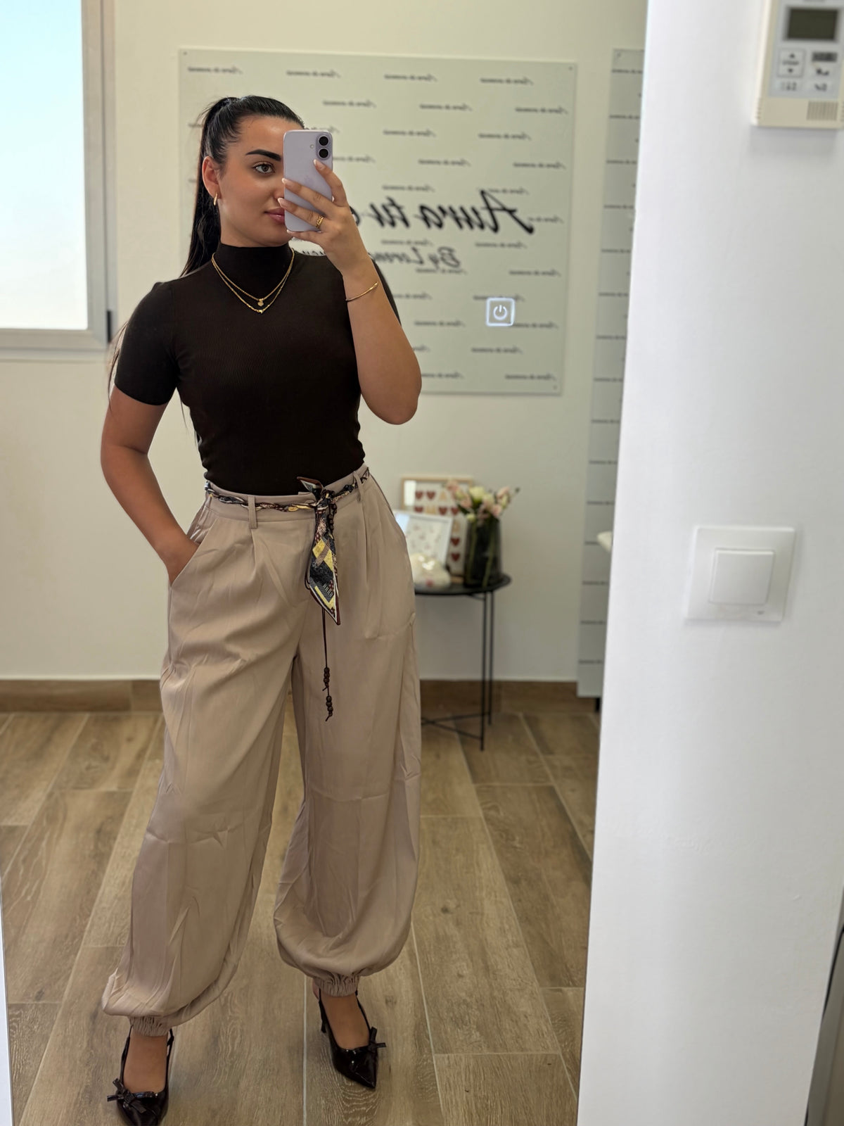 Pantalón milano beige